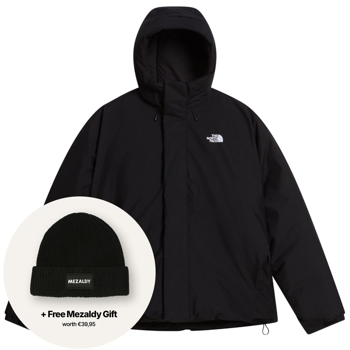The North Face Oversized Puffer Schwarz