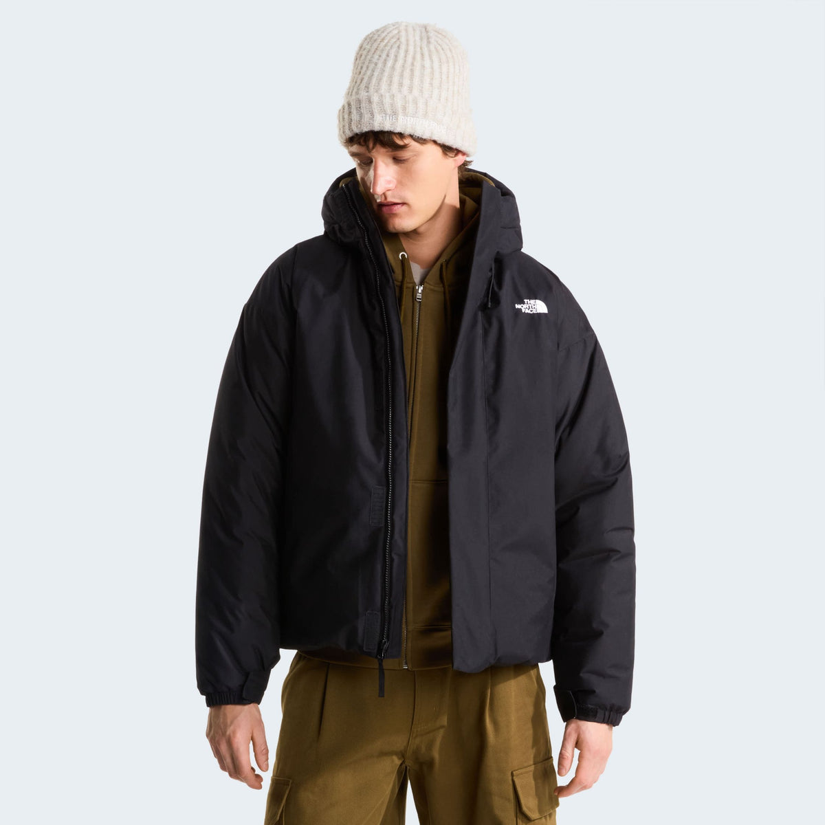The North Face Oversized Puffer Schwarz