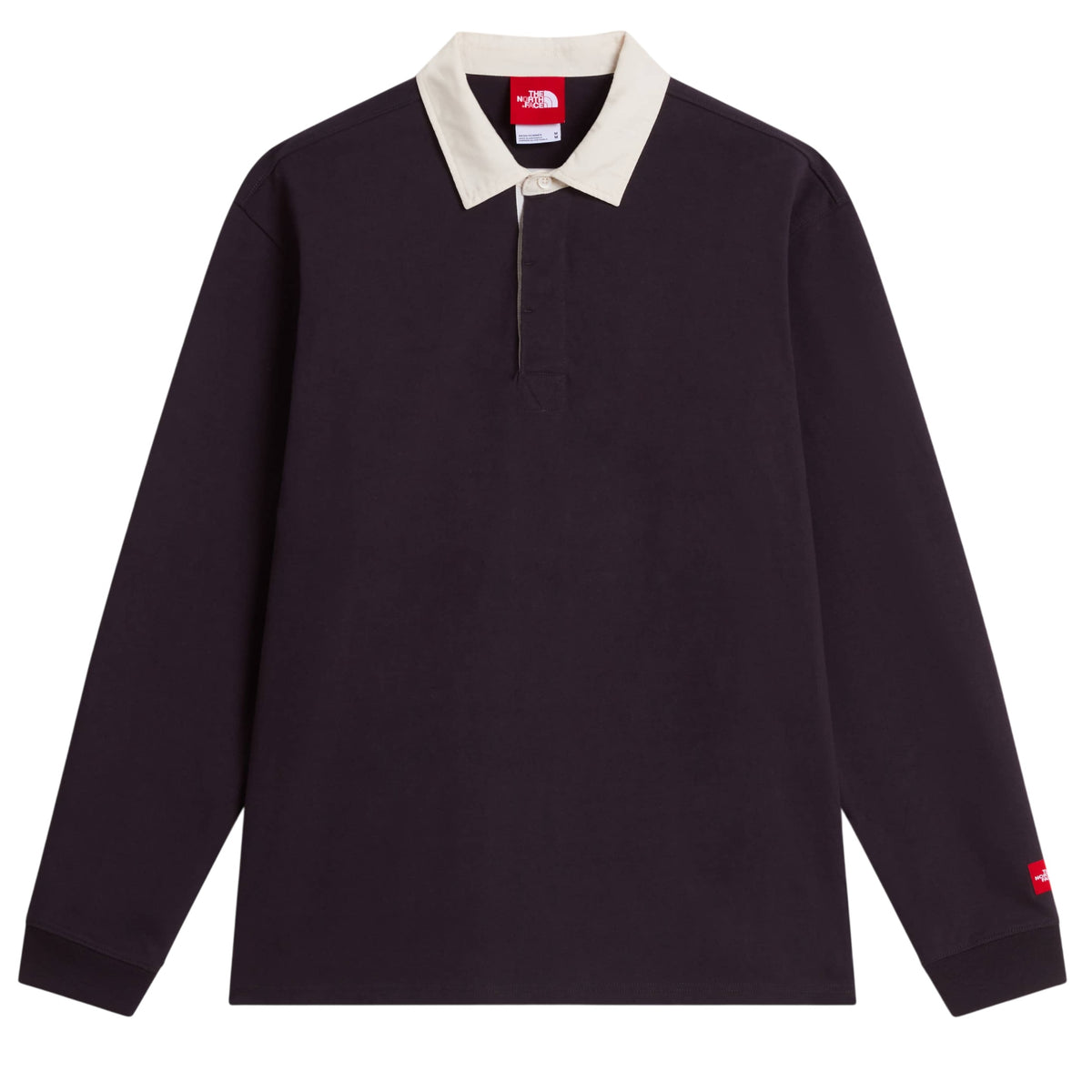 The North Face Red Box Rugby Langarm-Poloshirt Anthrazit