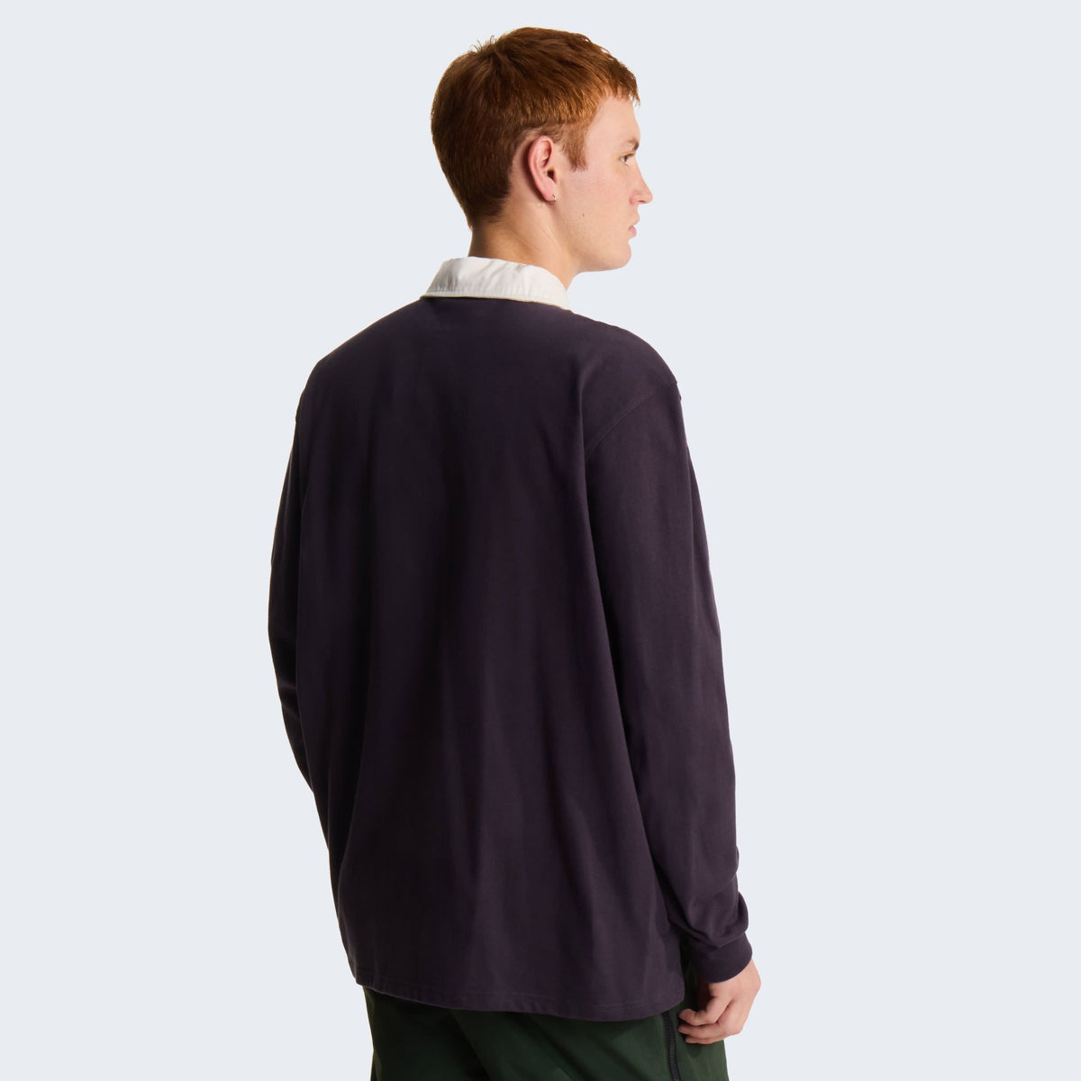 The North Face Red Box Rugby Langarm-Poloshirt Anthrazit