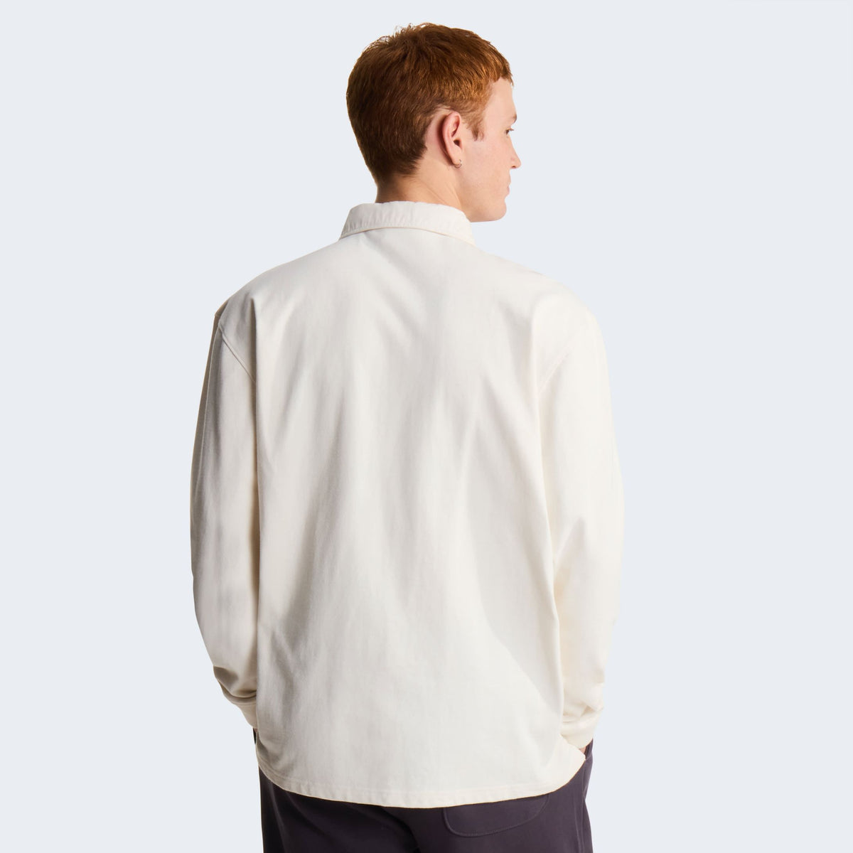 The North Face Red Box Rugby Langarm-Poloshirt Offwhite