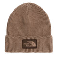 The North Face TNF Logo Box Cuffed Mütze Beige
