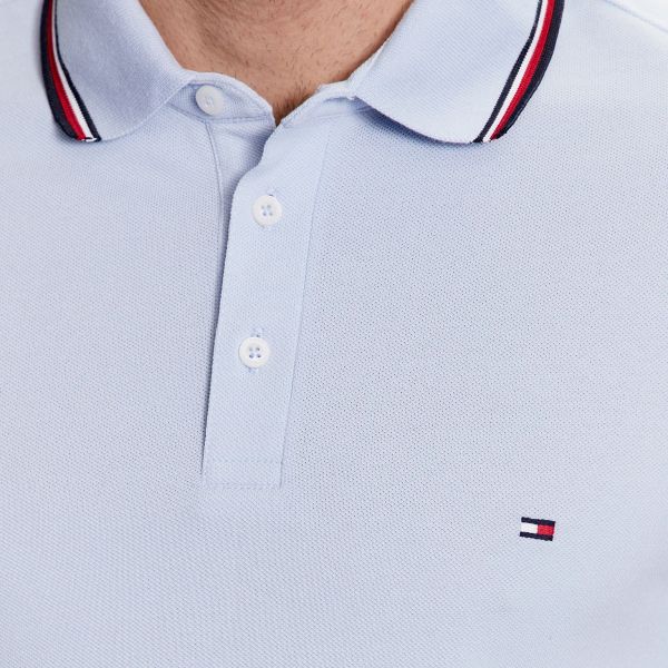 Tommy Hilfiger 1985 RWB Tipped Polo Licht Blauw