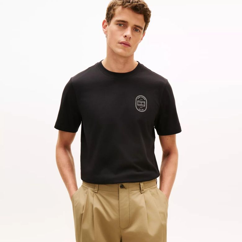 Tommy Hilfiger Brand Love Roundle T-shirt Zwart