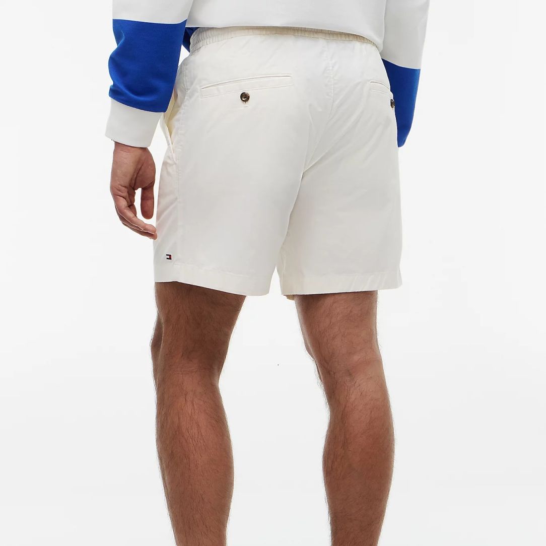 Tommy Hilfiger Dover Poplin Korte Broek Off White