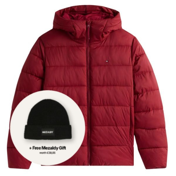 Tommy Hilfiger Mittelschwere Pufferjacke Bordeaux