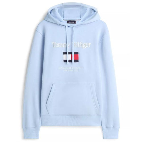 Tommy Hilfiger Embro Flag Hoodie Licht Blauw