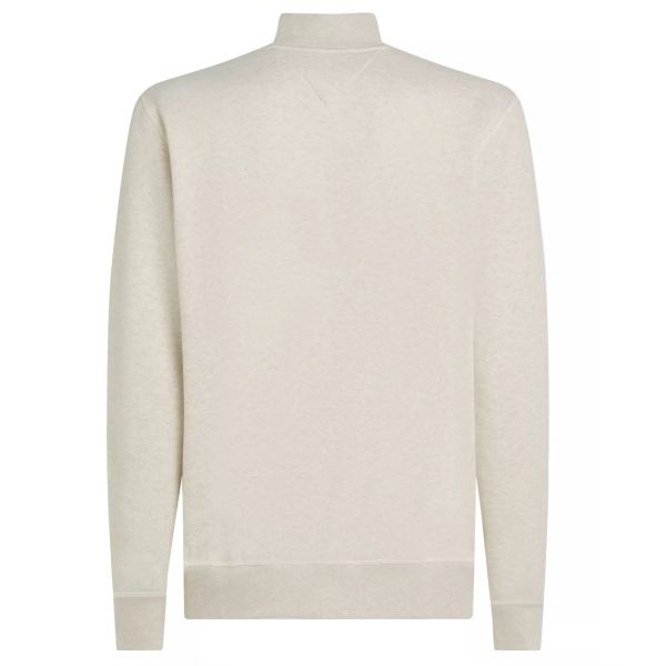 Tommy Hilfiger Essential Fleece Quarter Zip Sweater Off White