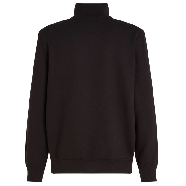 Tommy Hilfiger Essential Fleece Quarter Zip Sweater Zwart