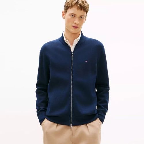 Tommy Hilfiger Full Milano Baseball Vest Navy