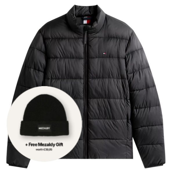 Tommy Hilfiger Mittelschwere Stehkragen-Pufferjacke Schwarz