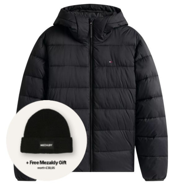 Tommy Hilfiger Mid Weight Puffer Schwarz