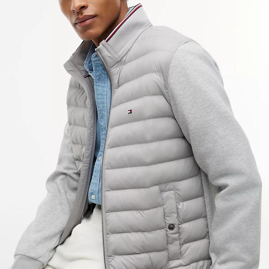Tommy Hilfiger Mix Media Essential Jas Grijs