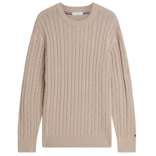 Tommy Hilfiger Mock Cable Sweater Beige