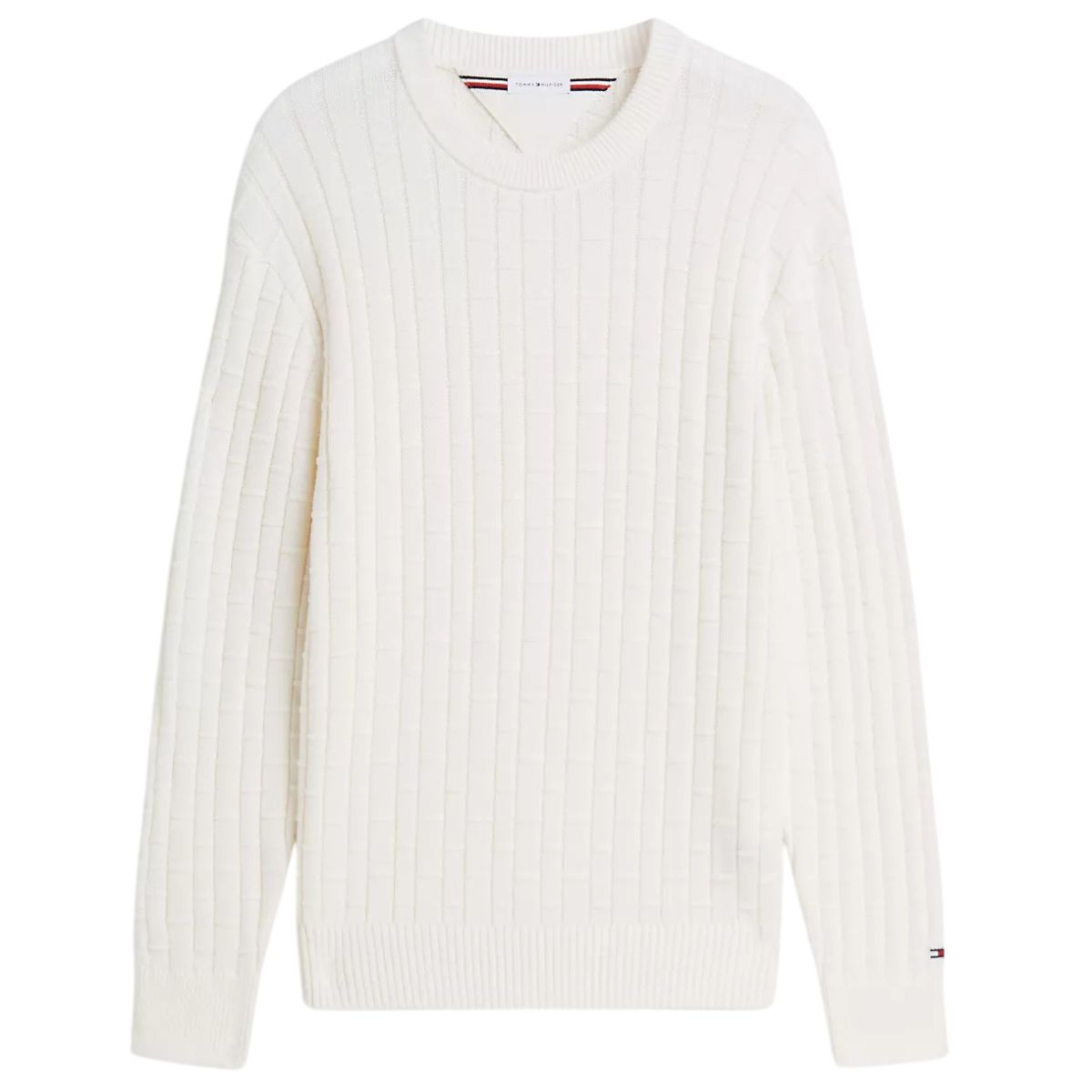 Tommy Hilfiger Mock Cable Sweater Off White