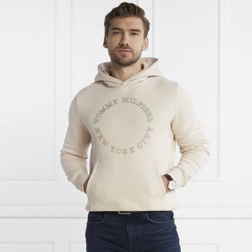 Tommy Hilfiger Monotype Roundall Hoodie Off White
