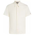 Tommy Hilfiger Open Knit Full Plack Overhemd Off White