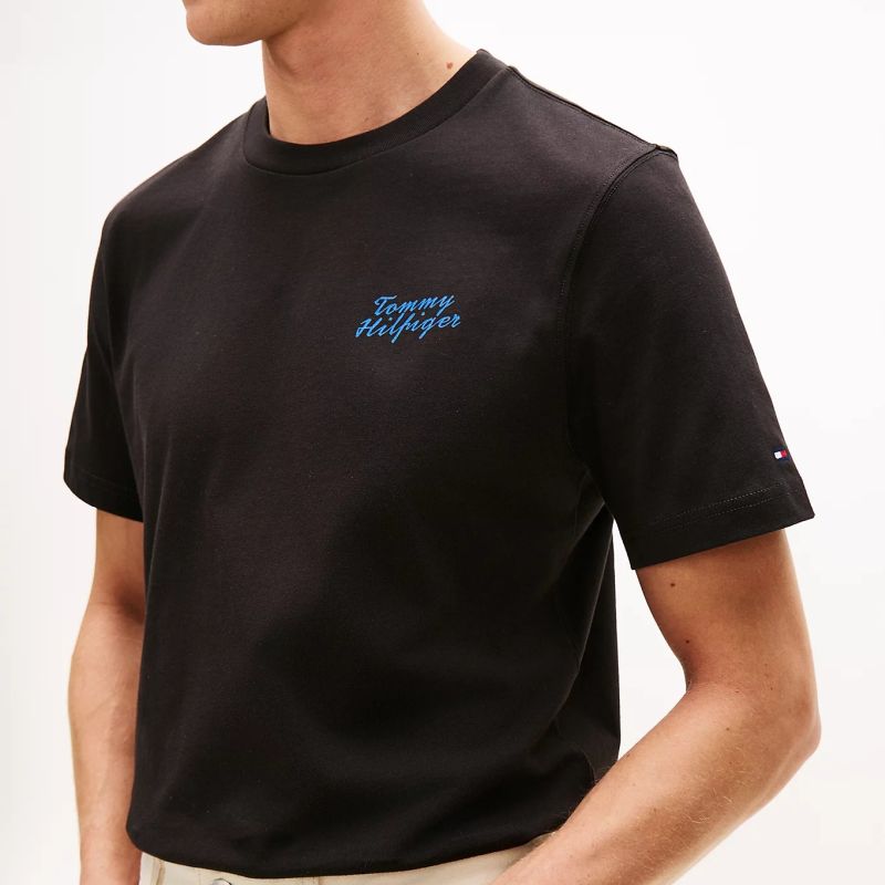 Tommy Hilfiger Palm Photo Print T-shirt Zwart