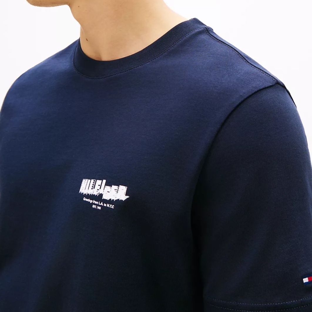 Tommy Hilfiger Photo Print Hilfiger T-shirt Navy