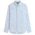 Tommy Hilfiger Pigment Dyed Solid Overhemd Licht Blauw