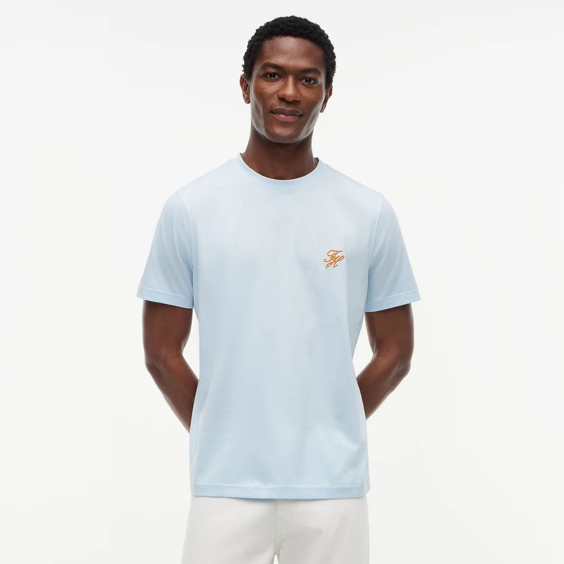 Tommy Hilfiger Script Monogram T-shirt Licht Blauw