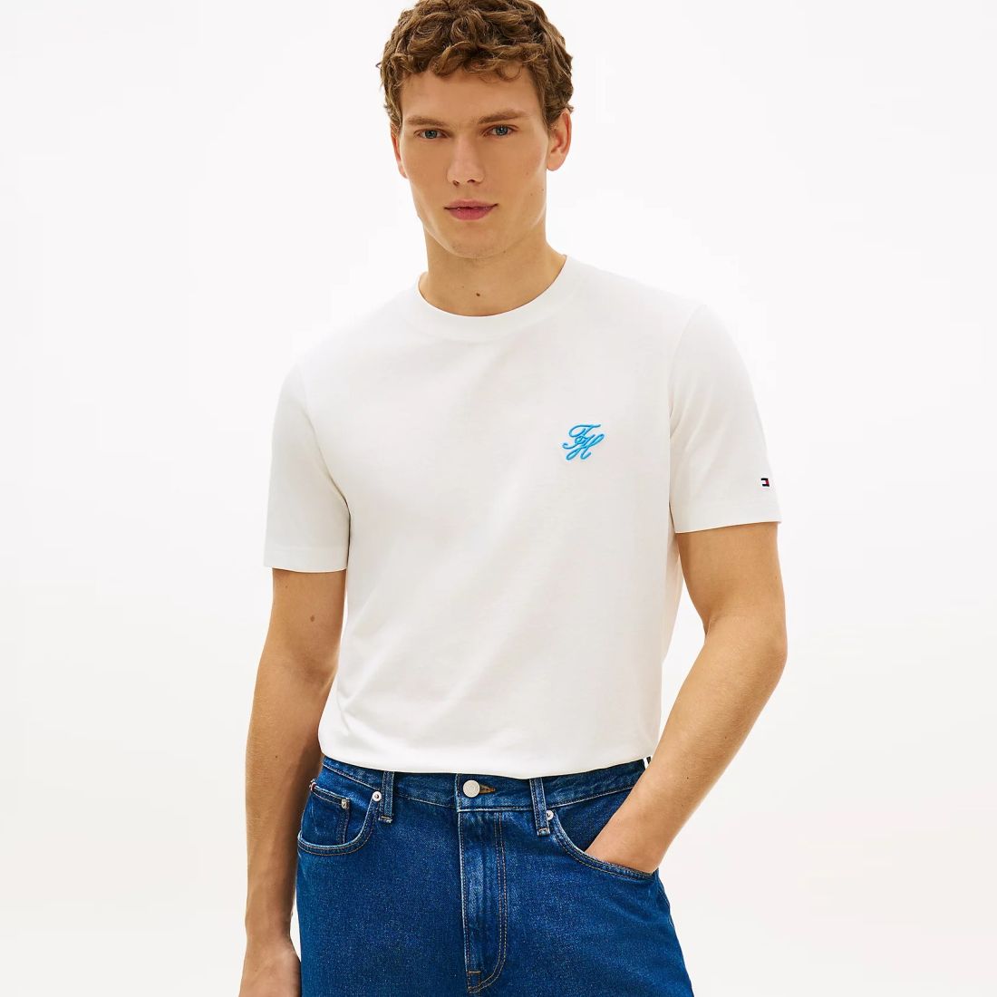 Tommy Hilfiger Script Monogram T-shirt Wit