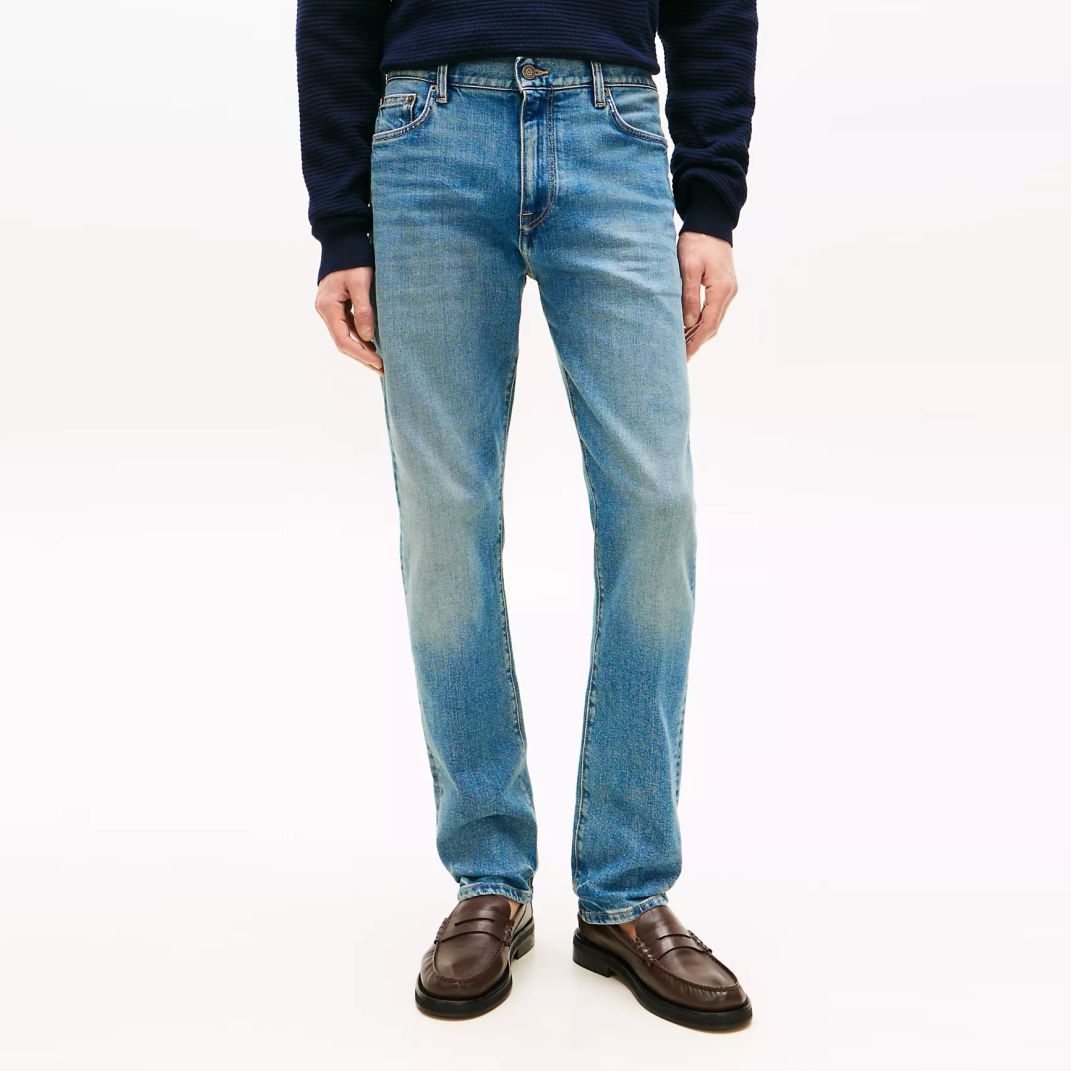 Tommy Hilfiger Slim Straight Denton Jeans Blauw