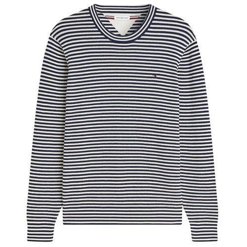 Tommy Hilfiger Structured Yarn Dyed Sweater Navy/Wit