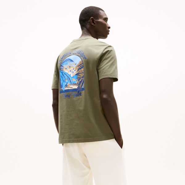 Tommy Hilfiger Summer Photo T-shirt Donker Groen