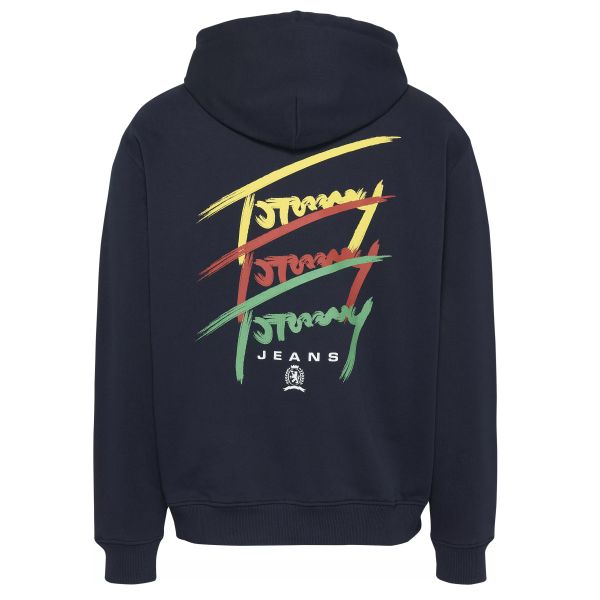 Tommy Jeans 3 Color Sign Hoodie Navy