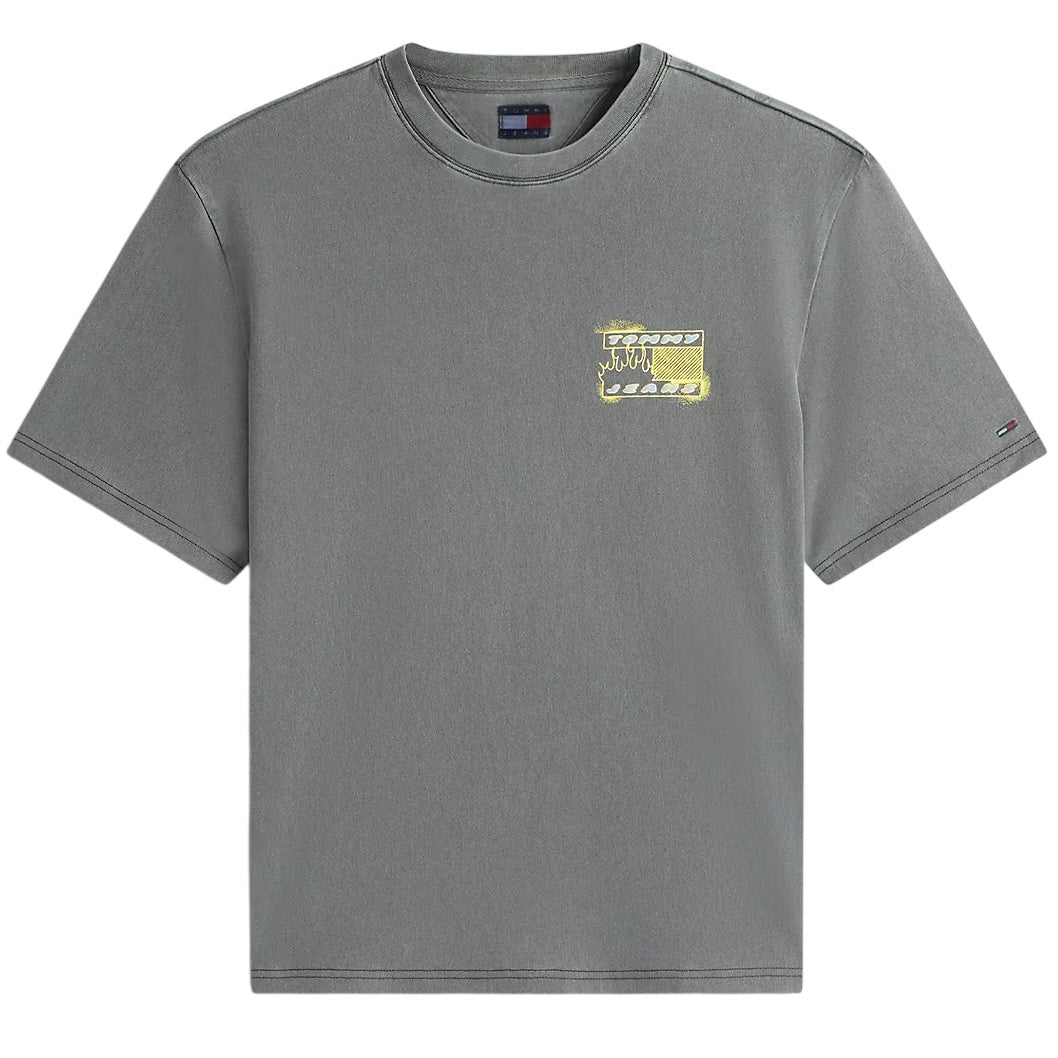 Tommy Jeans 90s Bubble Flag T-shirt Zwart