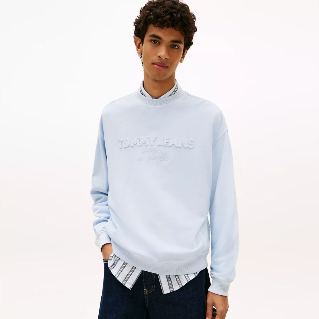 Tommy Jeans 90s New Classics Sweater Licht Blauw