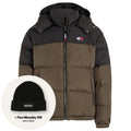 Tommy Jeans Alaska Colorblocked Puffer Dunkelgrün/Schwarz