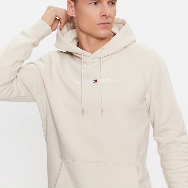 Tommy Jeans Linear Hoodie Off White