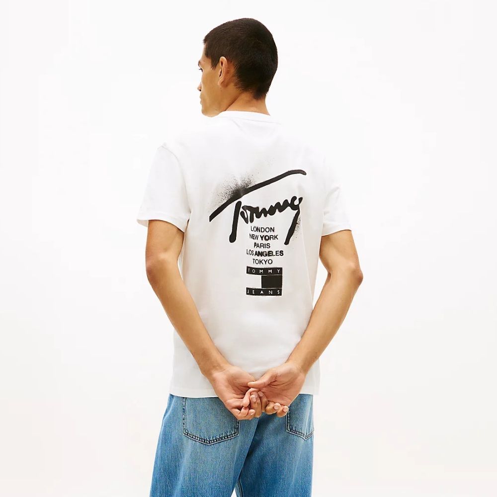 Tommy Jeans Regular City Sign T-shirt Wit