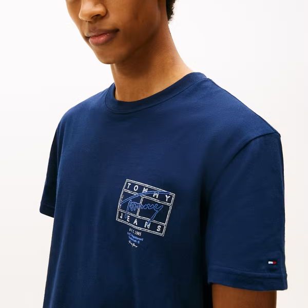 Tommy Jeans Regular Sign Spray T-shirt Navy