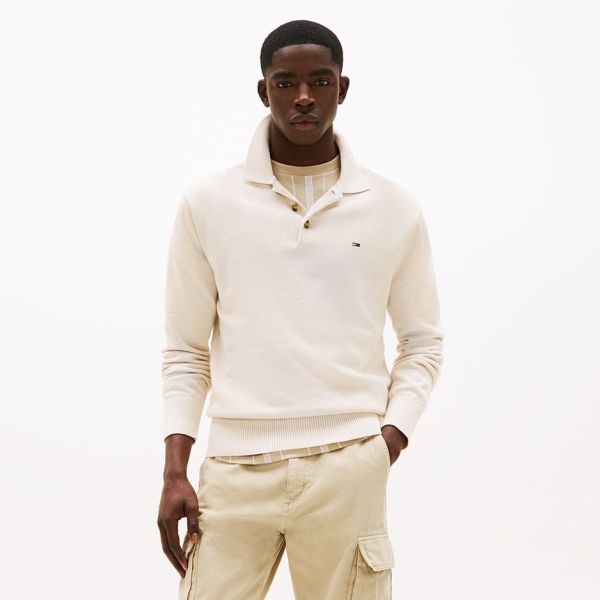 Tommy Jeans Slim Essential Polo Sweater Beige
