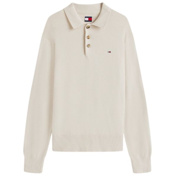 Tommy Jeans Slim Essential Polo Sweater Beige