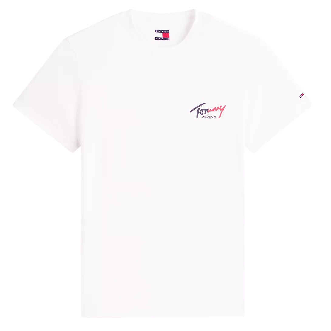 Tommy Jeans Slim Sign Chest T-shirt Wit