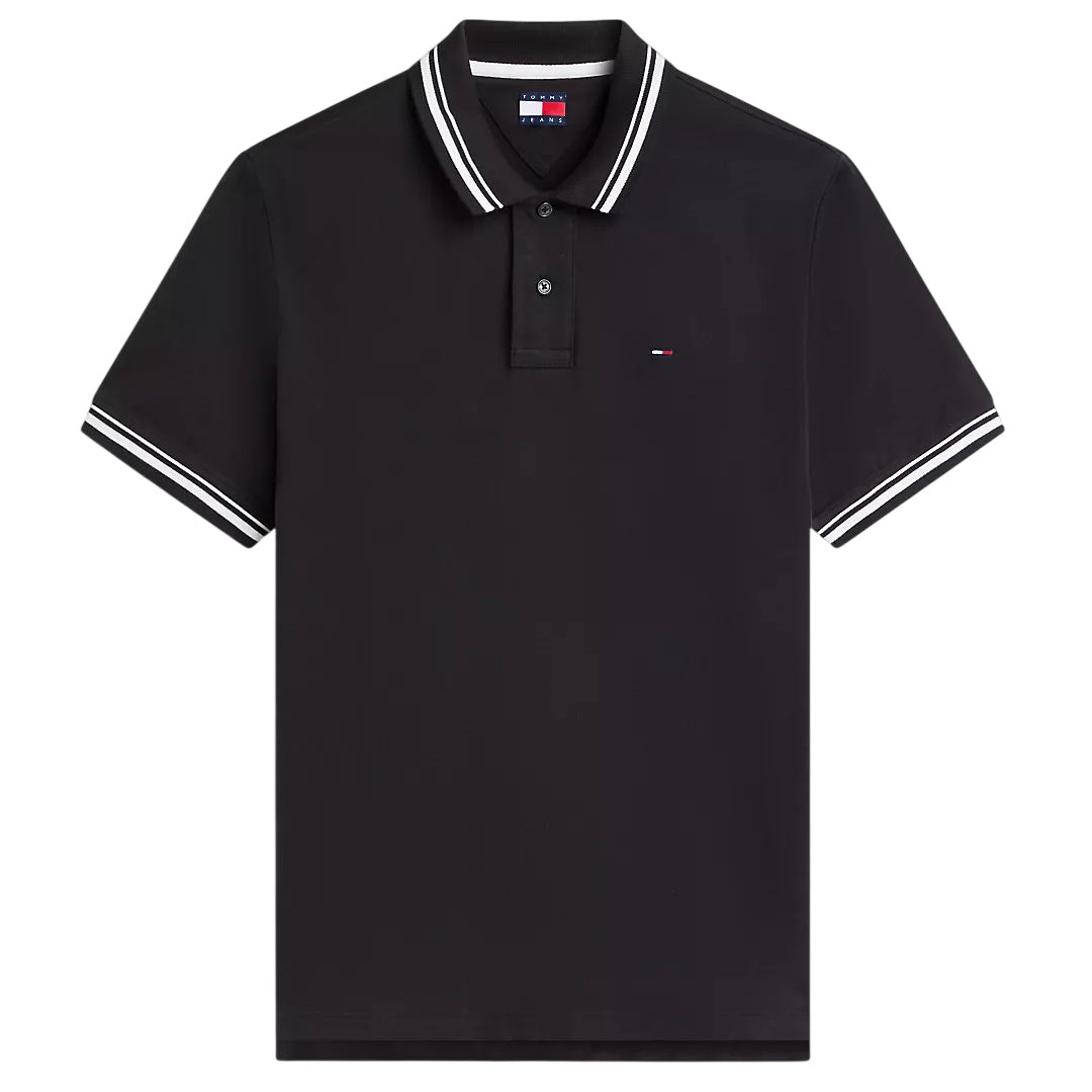 Tommy Jeans Tipped Polo Zwart
