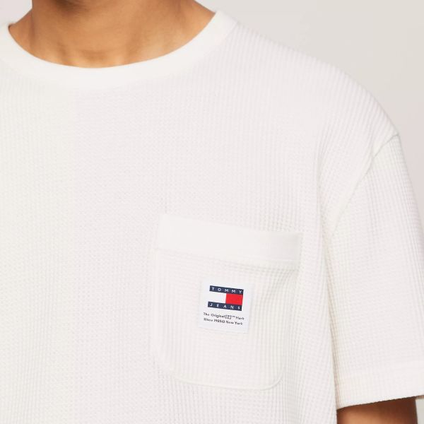 Tommy Jeans Waffle Pocket T-shirt Wit