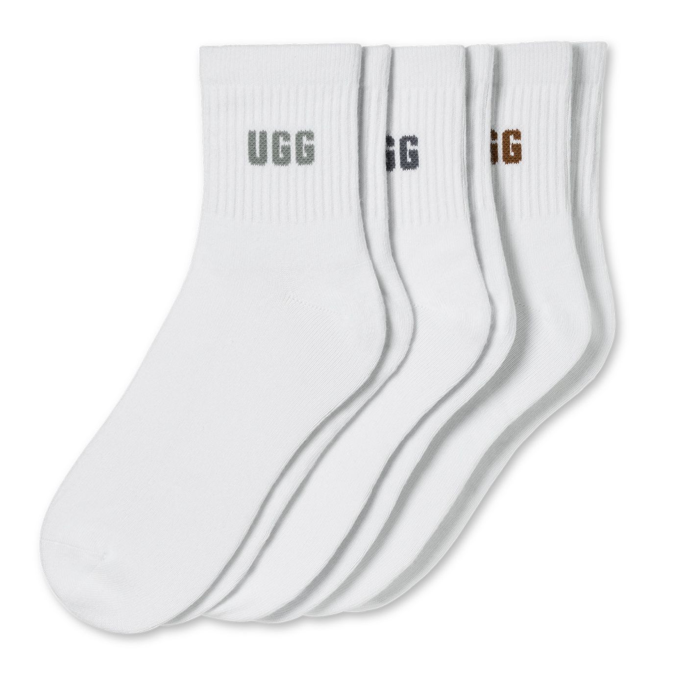 UGG Quinlin Logo Quarter 3er-Pack Socken Mehrfarbig