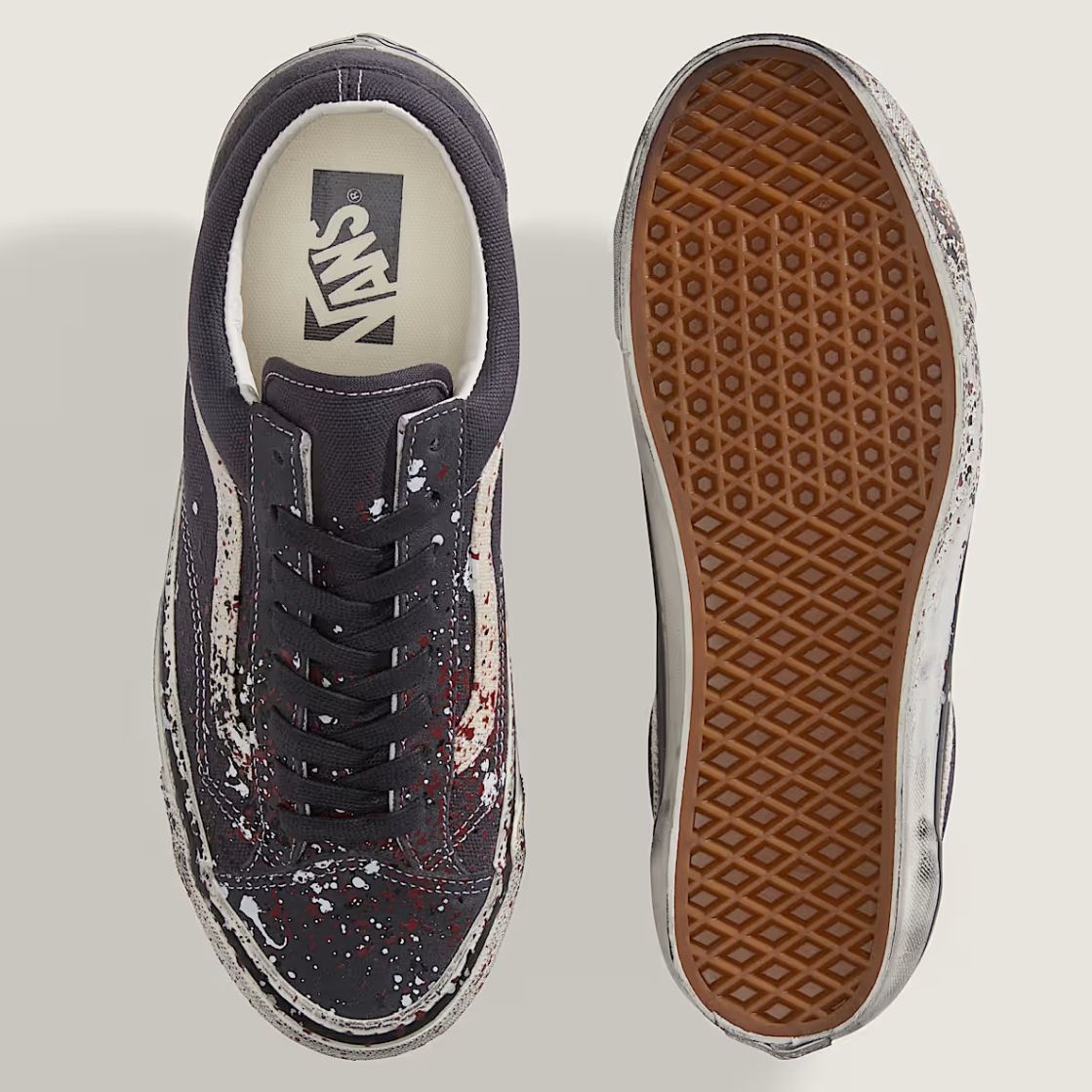Vans LX Old Skool 36 Paint Splatter Sneaker Anthrazit