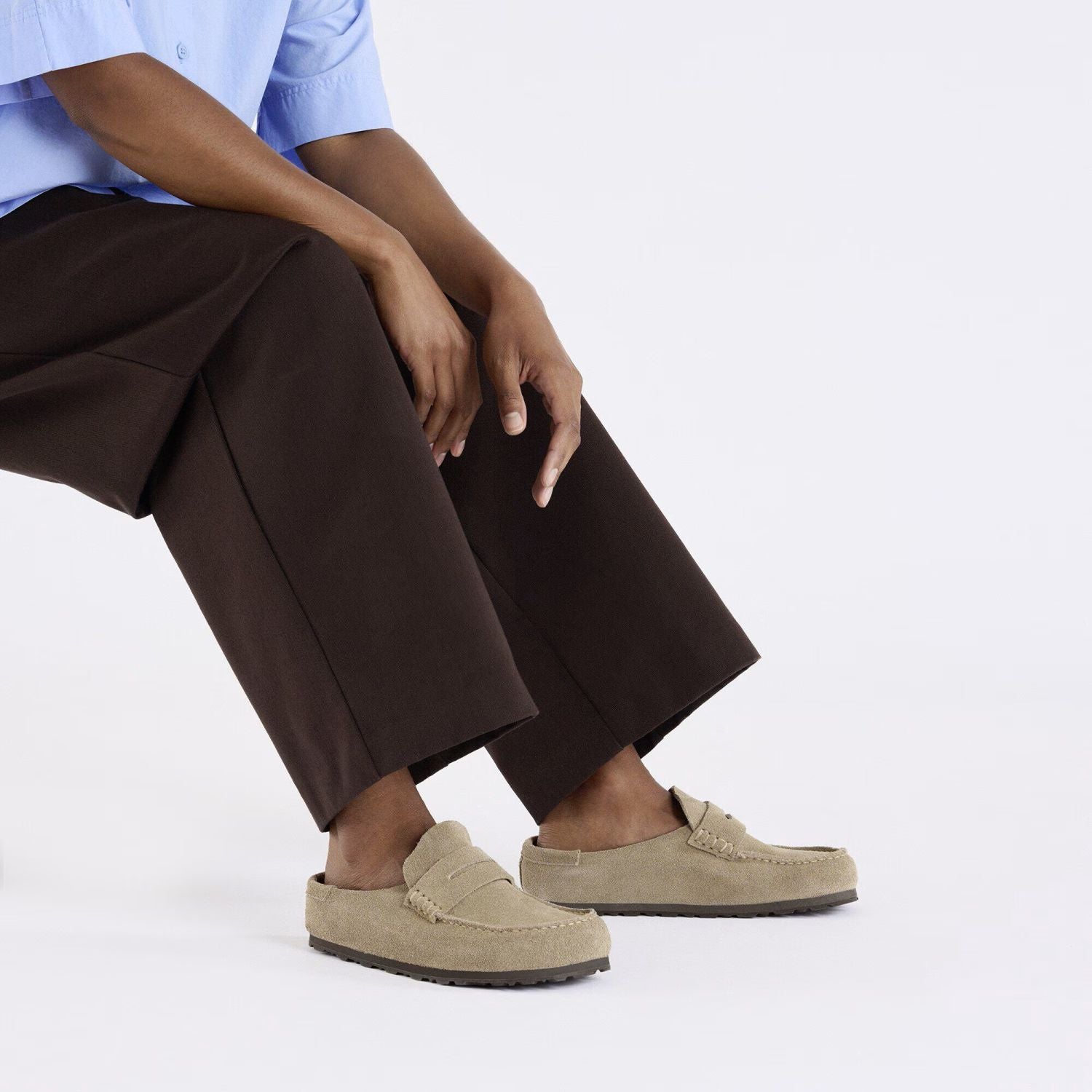 Birkenstock Naples Wrapped Pantoffel Beige