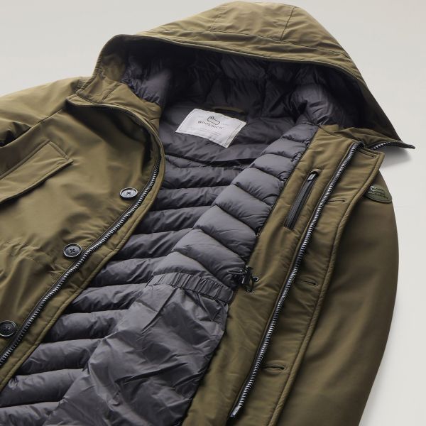 Woolrich Arctic Stretch Down Parka Donker Groen