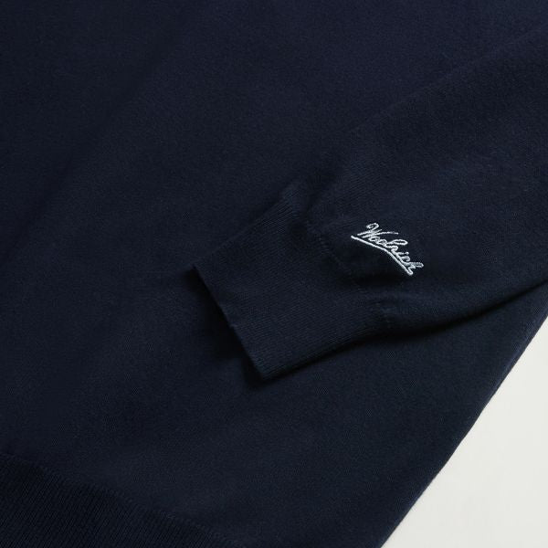 Woolrich Logo Cotton Sweater Navy
