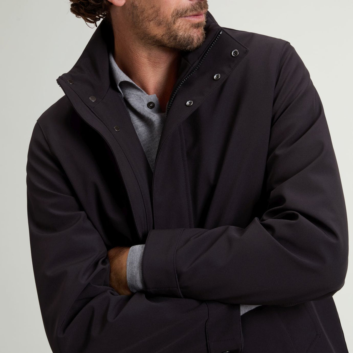 Woolrich Barrow Mac Coat Soft Shell Jacke Schwarz