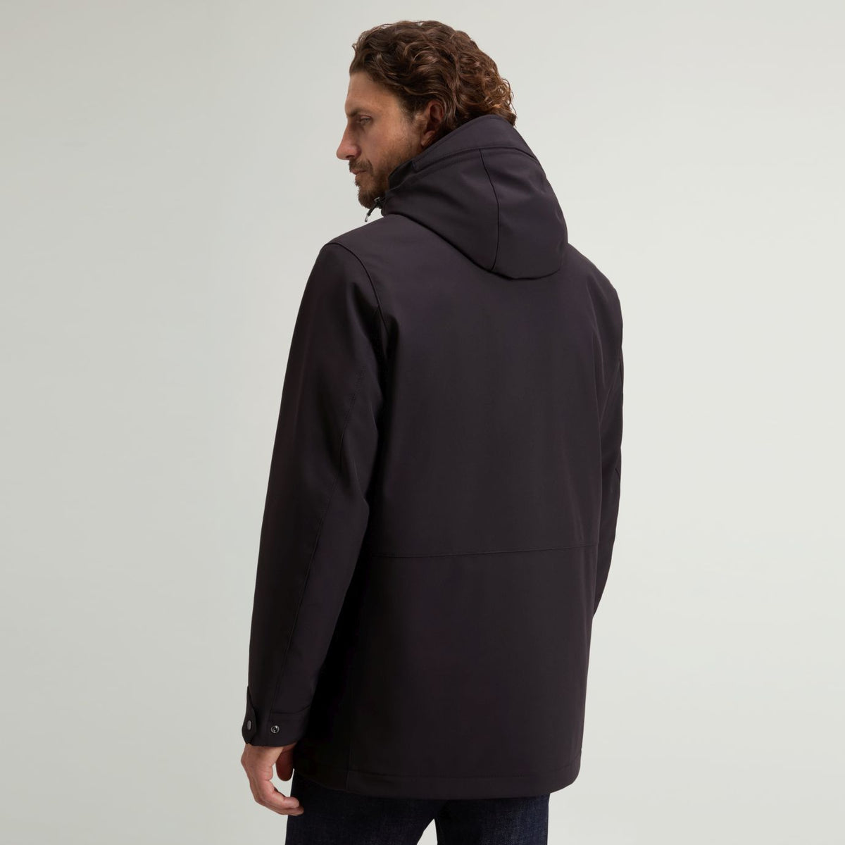 Woolrich Barrow Mac Coat Soft Shell Jacke Schwarz