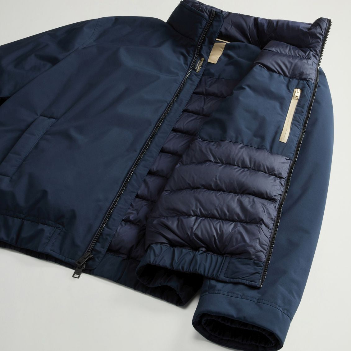 Woolrich Cloud Lewis Bomber Jacke Marine