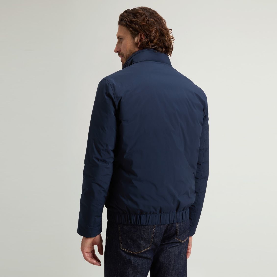 Woolrich Cloud Lewis Bomber Jacke Marine